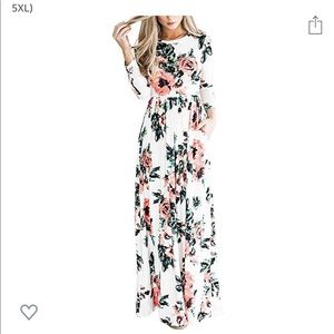 floral maxi dress with pockets